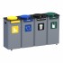 Outdoor Waste Segregation Station Modular Bin 4 x 70L Outdoor Waste Segregation Station Modular Bin 4 x 70L
