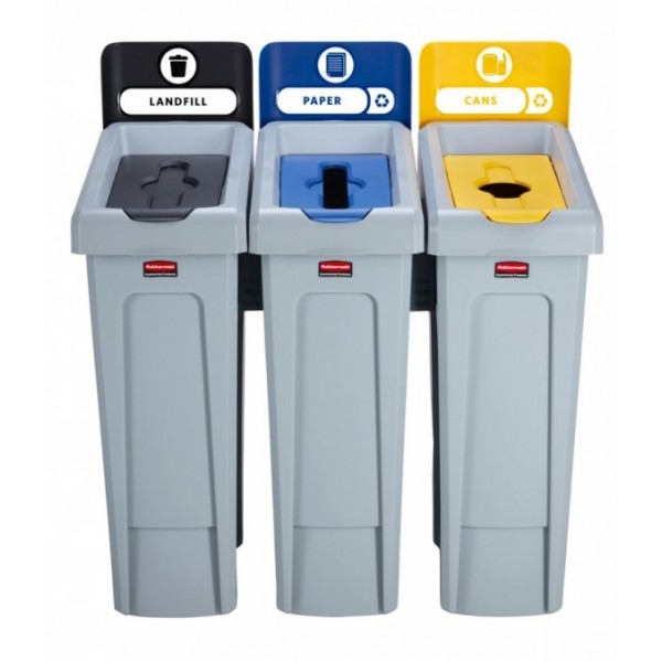 Waste segregation station Slim Jim 3 x 87 L Waste segregation station Slim Jim 3 x 87 L