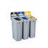 Waste segregation station Slim Jim 3 x 87 L Waste segregation station Slim Jim 3 x 87 L