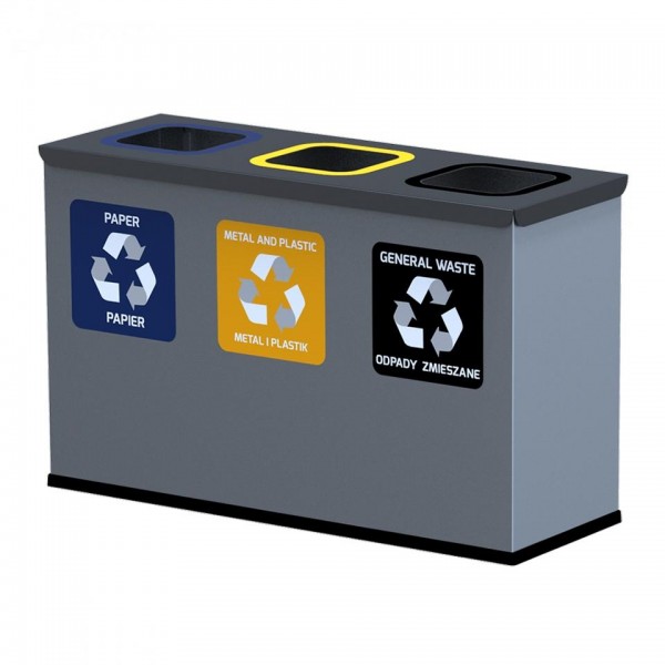 Waste container EKO STATION MINI 3 x 12 L Waste container EKO STATION MINI 3 x 12 L