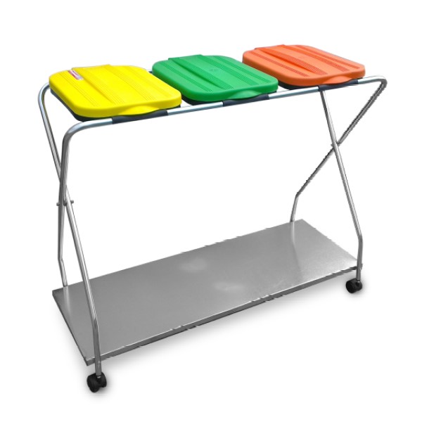 Recycling Bags Rack on Wheels with Frame 3 x 120L Recycling Bags Rack on Wheels with Frame 3 x 120L