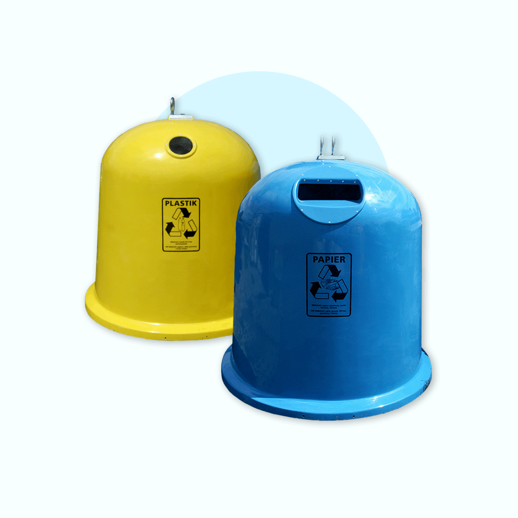 Bell type containers, bell waste segregation containers, igloo containers.